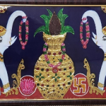 Auspicious Blessings: Tanjore Painting of Lord Ganesha.