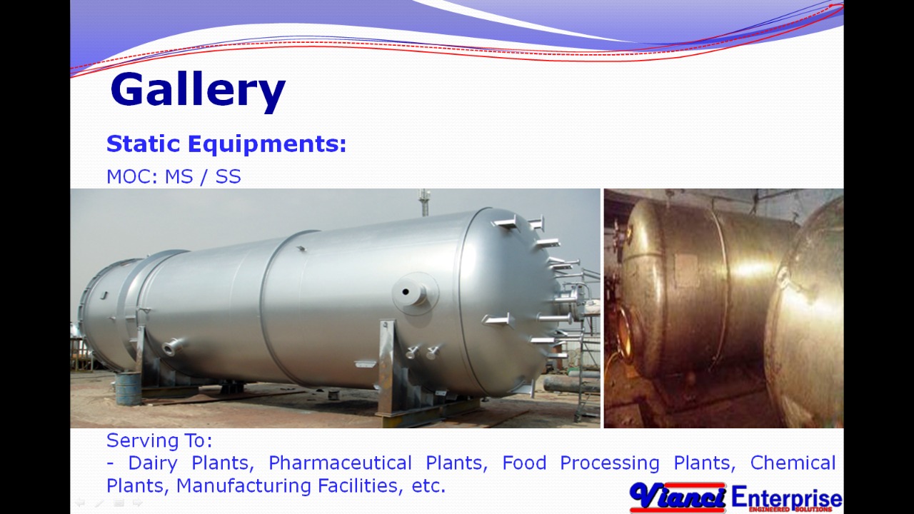 Static Equipments: