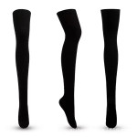 BUNAAYI KNEE HIGH SOCKS - BLACK (2 PAIR)