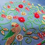 Embroidered work