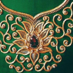 Embroidered work