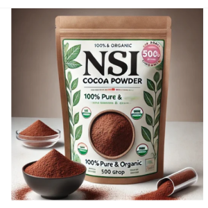 Dark brown cocoa powder