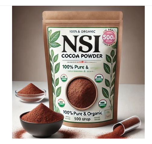 Dark brown cocoa powder