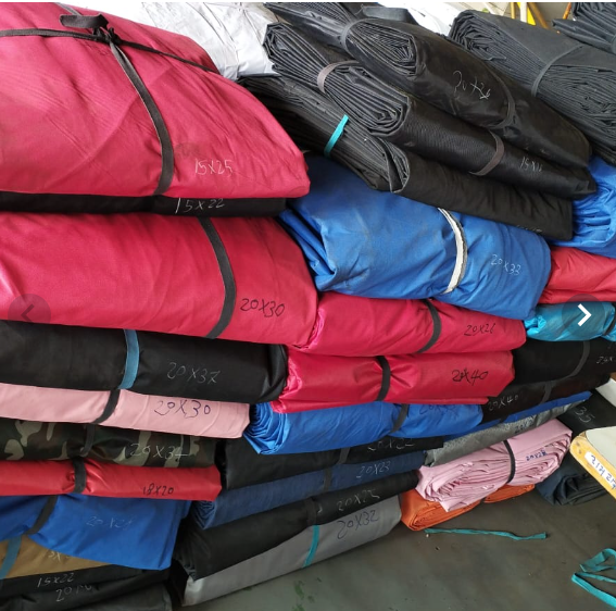 Tarpaulins, rope, conveyor belts, carpet,