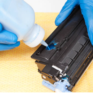 Printer cartridge refilling
