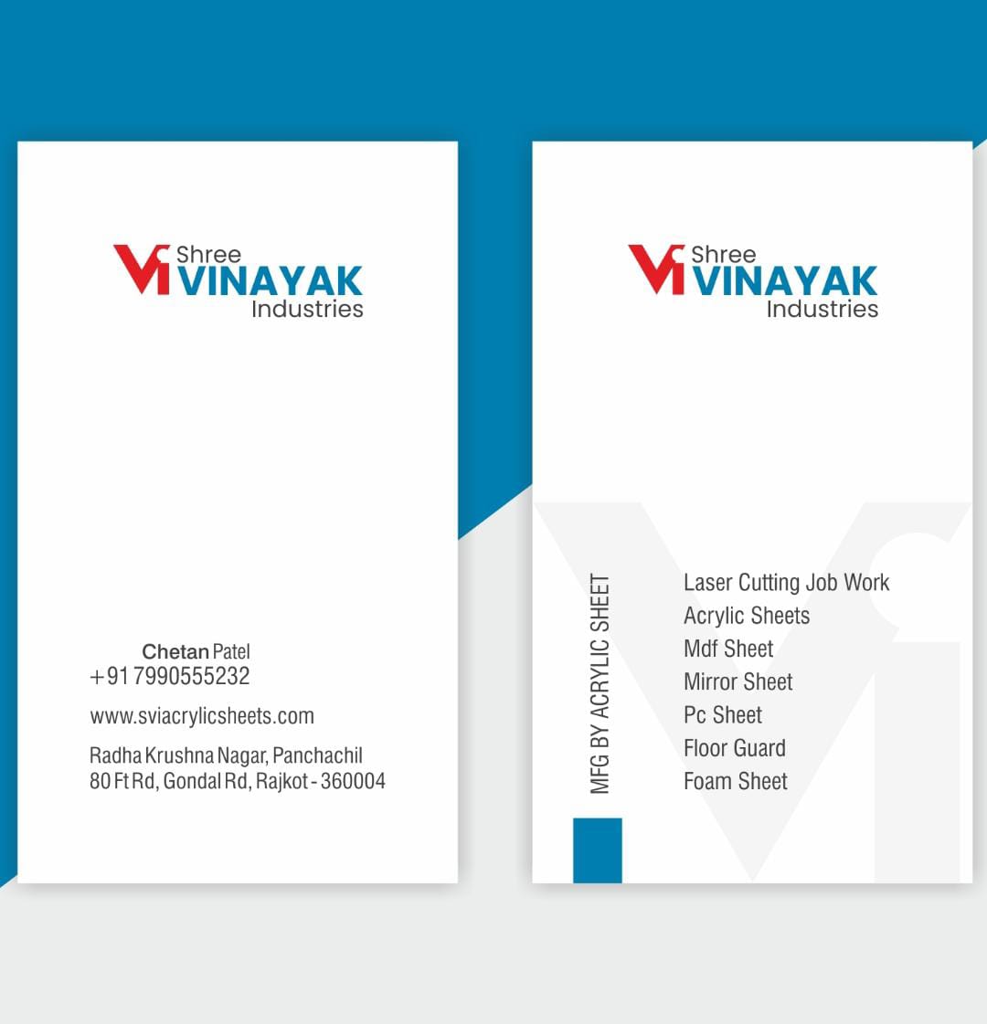 We manufacturing in Acrylic sheet and Acrylic products.